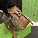 Gucci Horsebit 1955 Small Shoulder Bag Beige Ebony GG Supreme Canvas 22Cm - Image 6