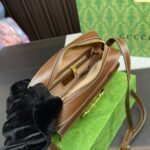 Gucci Horsebit 1955 Small Shoulder Bag Beige Ebony GG Supreme Canvas 22Cm - Image 9