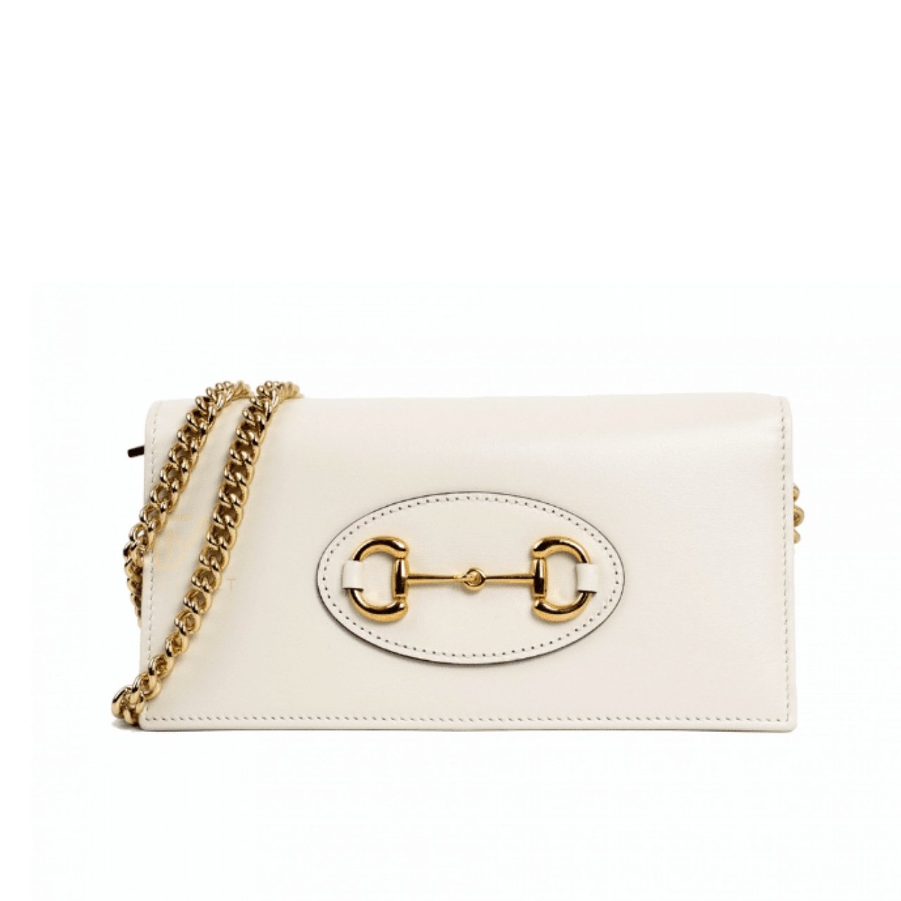 372 Gucci Horsebit 1955 Wallet With Chain White 20Cm 621892 0YK0G 9022 - Image 1