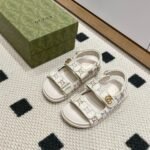 Gucci Moritz GG Monogram Sandals Beige Ebony 771575 G1730 9755 - Image 2