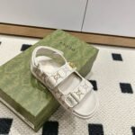 Gucci Moritz GG Monogram Sandals Beige Ebony 771575 G1730 9755 - Image 6
