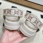 Gucci Moritz GG Monogram Sandals Beige Ebony 771575 G1730 9755 - Image 4