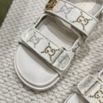 Gucci Moritz GG Monogram Sandals Beige Ebony 771575 G1730 9755 - Image 5