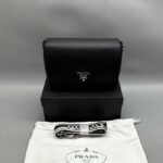 Prada Small Shoulder Bag In Black 23cm 1BD314 2DKV F0002 V 3OO - Image 2
