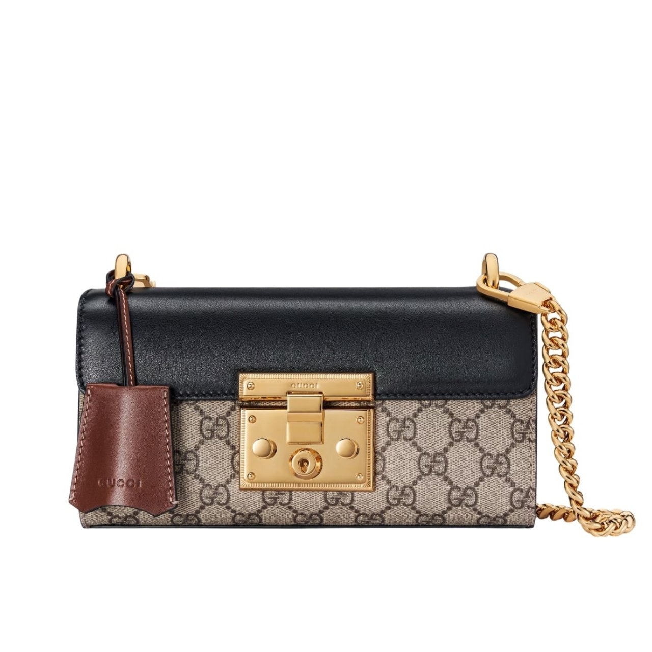 422-2 Gucci Padlock Small Shoulder GG Supreme Canvas Black 22Cm 735103 KLQJG 9785 - Image 1