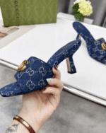 Gucci Women’S GG Denim Sandals - Image 5