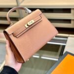 Hermes Kelly Mini Epsom Handbag Brown 19Cm - Image 3