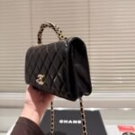 Chanel Classic Mini Flap With Chain Handle Black 19Cm - Image 4