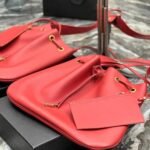 Saint Laurent Paris VII Large Flat Hobo Bag In Smooth Leather Bag Red 44Cm - Image 5