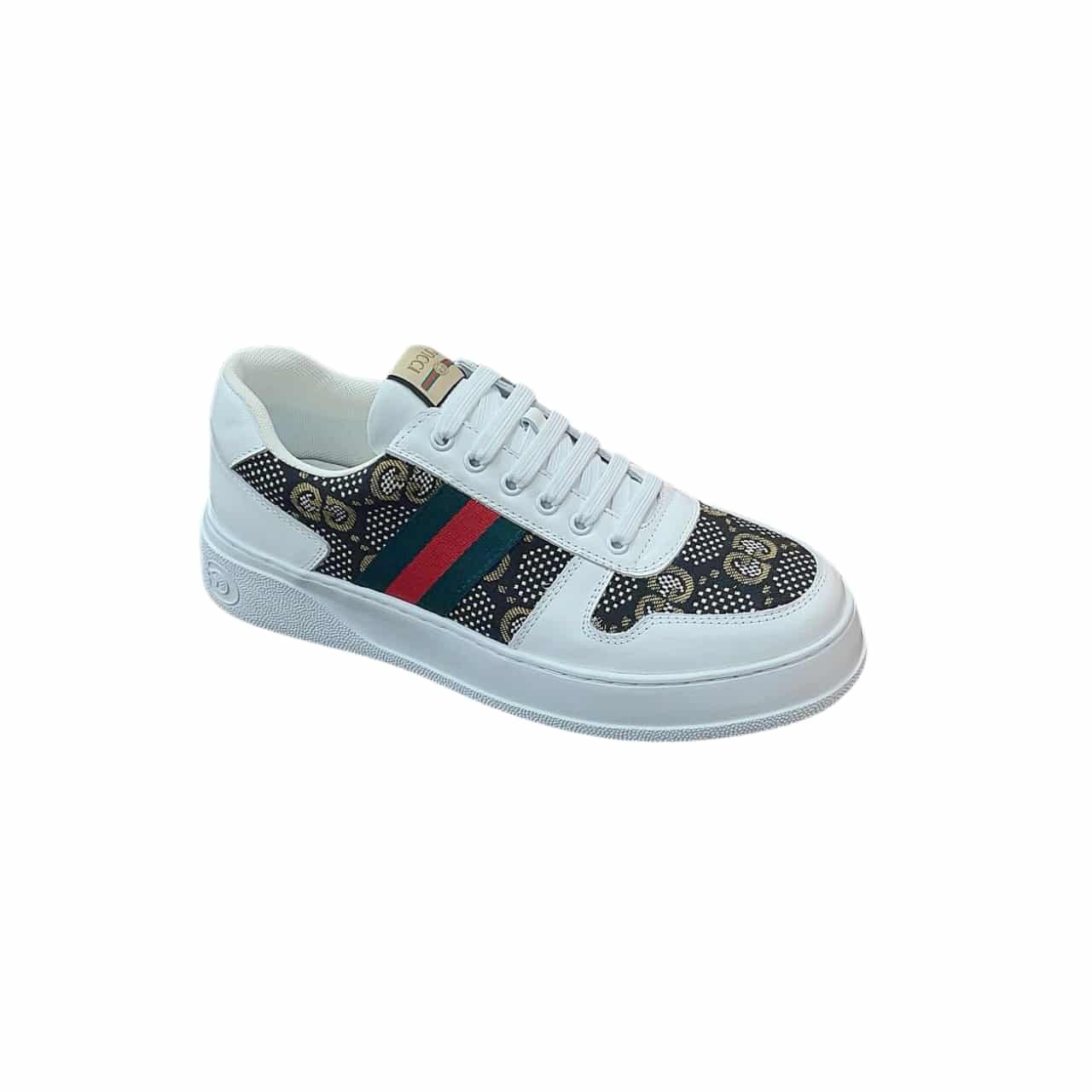 xr:d:DAF9SsQ5m7E:342,j:6931461226106001993,t:24031202 Gucci Screener GG High Top Sneaker In White And Black - Image 1