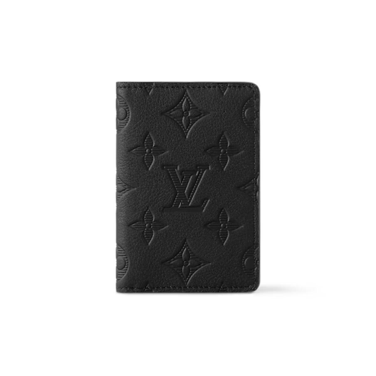 M62899-6 Louis Vuitton Pocket Organizer In Black Monogram Shadow Calfskin 11cm LV M62899 - Image 1
