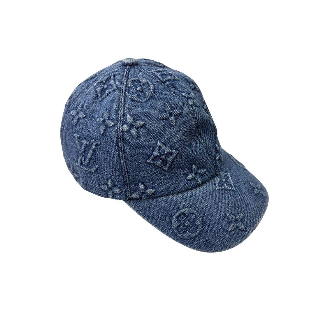 TBNB-8-2 Louis Vuitton Monogram Denim Baseball Cap In Blue - Image 1